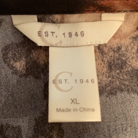 Brown, Cream & White Tie-dye Slip Dress Size XL #008 - Picture 6 of 9